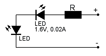 O resistor é conectado em série com o LED