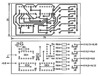 Placa de circuito e detalhes de localização