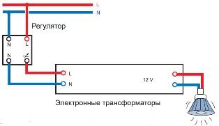 Typowy elektroniczny obwód przełączający transformatora