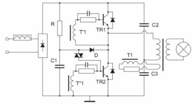 Finalização do transformador eletrônico. Esquema simplificado