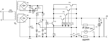 Elektrické schéma napájení pro garáž (pro zvětšení klikněte na obrázek)