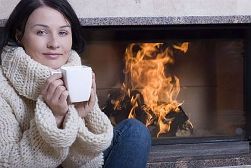 Cheminée électrique dans l'appartement