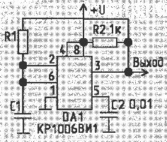 Схема на генератор на импулси с квадратна вълна