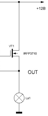 Connexion de transistor MOSFET