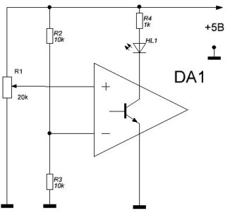 Schéma de connexion du comparateur