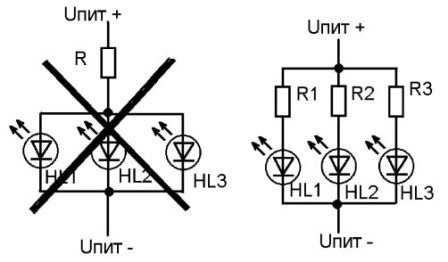 LED parallèle