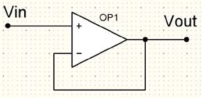 Circuit suiveur de tension d'amplificateur opérationnel