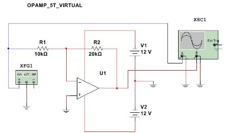 Circuito amplificador de inversão