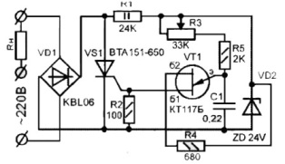 Contrôleur de puissance de thyristor de circuit