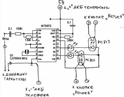 Circuito de controle de carga por telefone