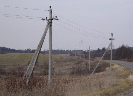 Ligne électrique aérienne 10 kV