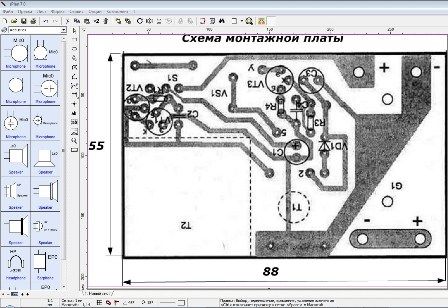 Layout da placa de circuito