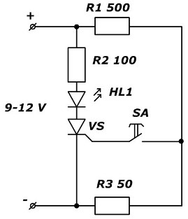 Schéma du dispositif de contrôle des thyristors