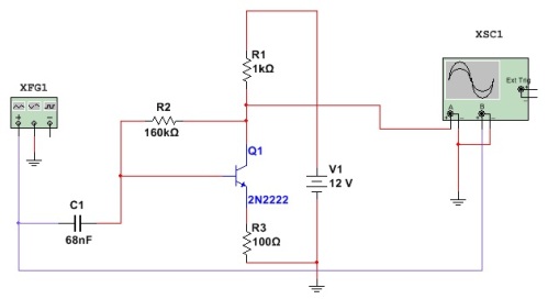 Etage amplificateur sur un seul transistor