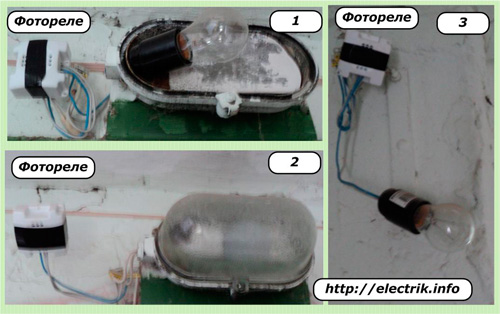 Exemples d'installation d'interrupteurs crépusculaires courants