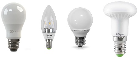 Ampoules LED avec différentes ampoules