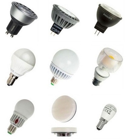 Différents types de lampes LED