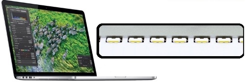 Rétro-éclairage de l'écran Retina sur Apple MacBook Pro