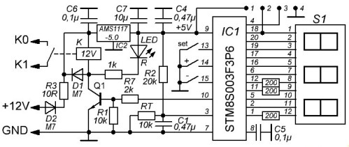 O esquema real do termostato