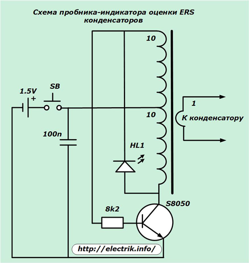 Circuito indicador da sonda