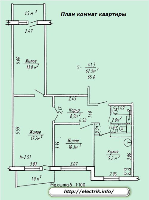 Plan d'étage de l'appartement