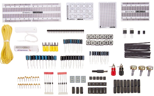 Komponenty z drugiej części konstruktora do badań elektroniki