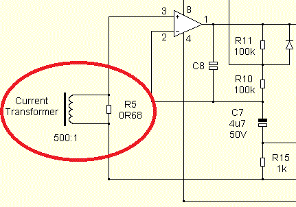 O uso de um sensor de corrente analógico