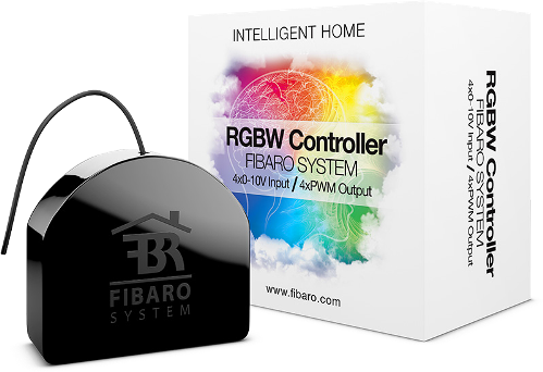 Controlador RGBW (vermelho verde azul branco) para tiras de LED da Fibaro