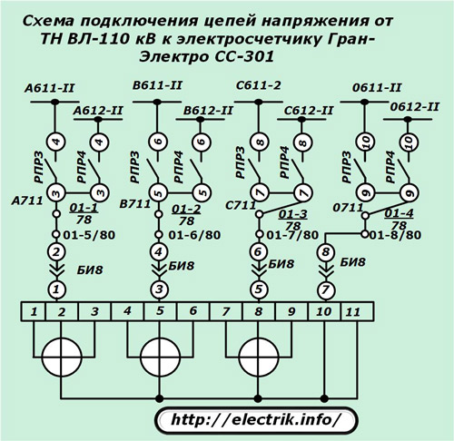 Diagrama do circuito de tensão