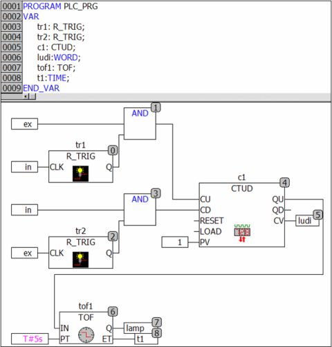 Program v codeys - automatizace osvětlení ve třídě