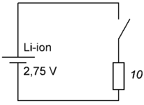 La tension est tombée à 2,75 volts