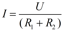 Prąd w obwodzie dzielnika napięcia