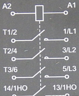 Diagramme de contact du démarreur