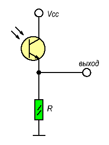 Circuito de comutação de fototransistor