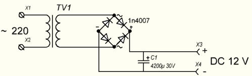 Circuit d'alimentation du transformateur