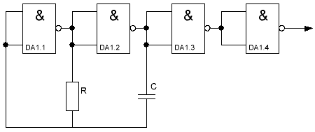 Générateur d'impulsions sur éléments logiques de type 2i-not