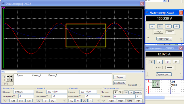 Forme d'onde dans Multisim