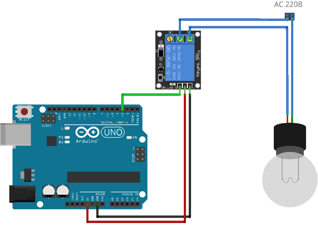 Schéma de connexion de charge à Arduino