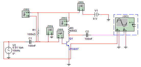 Simulation d'amplificateur AC