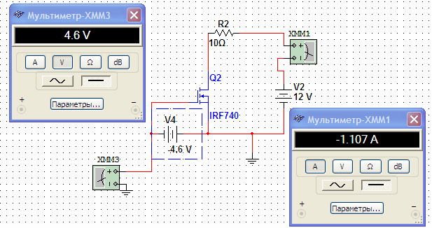 Simulação de transistor de efeito de campo