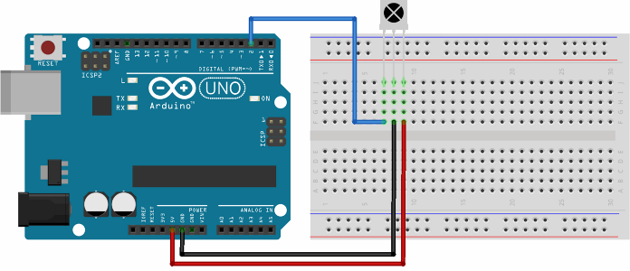 Exemplo de sensor de infravermelho do Arduino