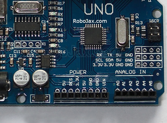 Entradas analógicas na placa Arduino