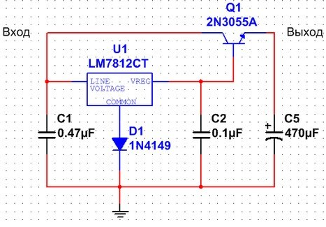 Un autre circuit de commutation de stabilisateur de tension