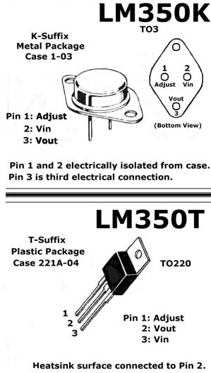 Poderoso estabilizador ajustável LM350