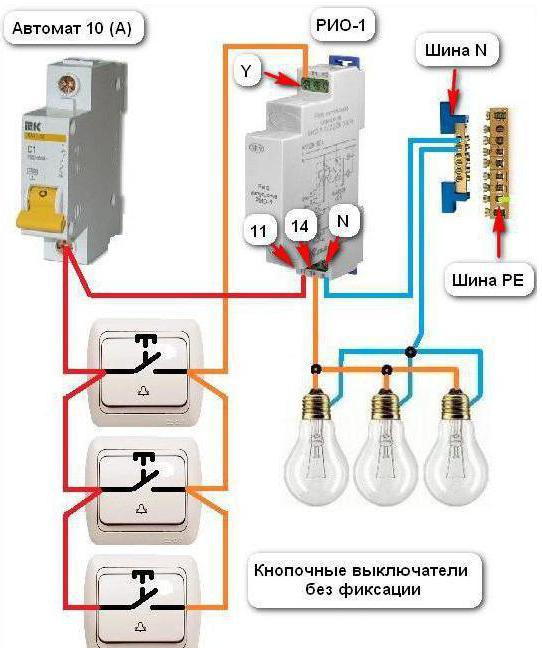 Schéma de connexion du relais d'impulsions