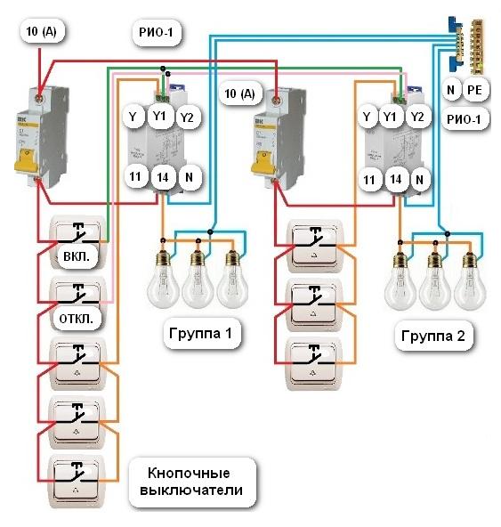 Schéma de connexion du relais d'impulsions