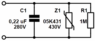 Schemat urządzenia do ochrony lamp