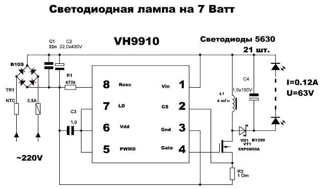 Типична трансформаторна верига на импулсни драйвери