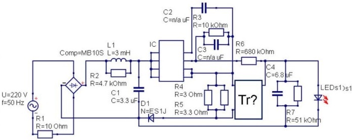 Circuito de lâmpada LED