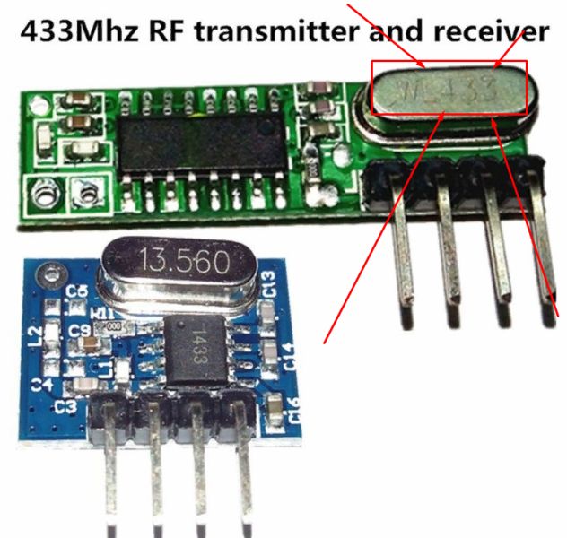 433 MHz rádiové relé